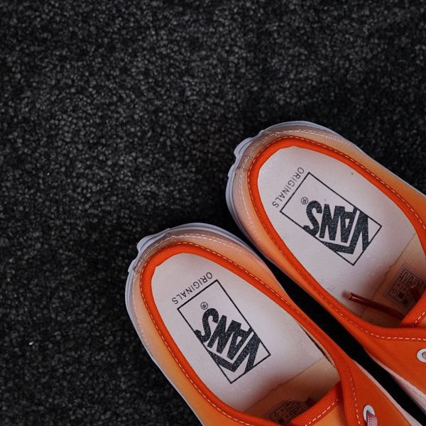 Vans OG Authentic LX 漸變系列 2022新款 漸變檸檬橘休閒板鞋