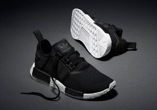 adidas nmd primeknit 潮流新款 緩震透氣輕便情侶款慢跑鞋 黑色