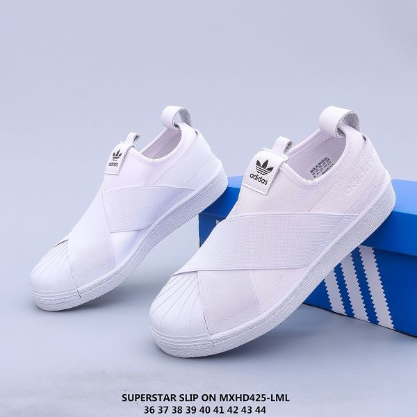 Adidas Superstar Slip-On 2022新款 經典交叉綁帶貝殼頭男女款休閑板鞋