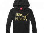 puma 帽t 金馬字母logo印花時尚情侶純色棉質休閒衛衣 黑色